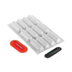 CYLINDRE 30 - STAMPO IN SILICONE 78X21 H 21 MM + CUTTER + 12 VASSOI