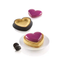 KIT MINI TARTE PETIT AMOUR- STAMPO IN SILICONE + 8 ANELLI CUORE