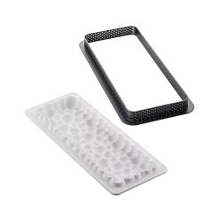 KIT TARTE RING BUBBLE 265X105 MM - SET STAMPO IN SILICONE 250X85 MM + ANELLO