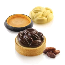 KIT TARTE RING COCOA ø70 MM - SET STAMPO IN SILICONE ø61.5 MM + 8 ANELLI