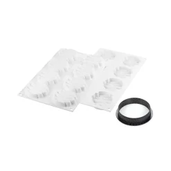 KIT TARTE RING HONORE ø80 MM - SET STAMPO IN SILICONE + 8 ANELLI