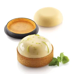 KIT TARTE RING PALET ø70 MM - SET STAMPO IN SILICONE ø64 H 18 MM + 8 ANELLI