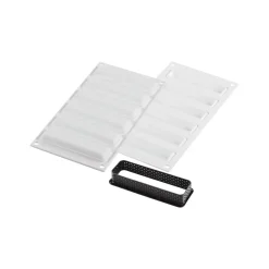 KIT TARTE RING RECTANGULAR 120x35 MM - SET STAMPO IN SILICONE 107X23 + 6 ANELLI
