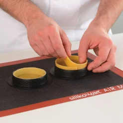KIT TARTE RING ROUND ø80 MM - SET STAMPO IN SILICONE ø67 MM + 6 ANELLI