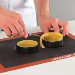 KIT TARTE RING ROUND ø80 MM - SET STAMPO IN SILICONE ø67 MM + 6 ANELLI