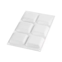 KIT TARTE RING SQUARE 80X80 MM - SET STAMPO IN SILICONE 67X67 MM + 6 ANELLI