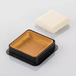 KIT TARTE RING SQUARE 80X80 MM - SET STAMPO IN SILICONE 67X67 MM + 6 ANELLI