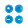 Penna decorativa in silicone trasparente con 5 punte