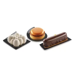 Set 100 Black Trays - Round ø86 mm