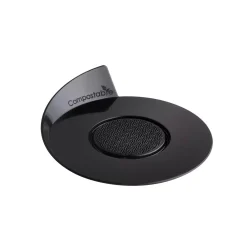 SET 100 COMPOSTABLE BLACK TRAYS - ROUND ø86 MM