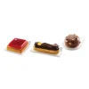 SET 100 WHITE TRAYS - RECTANGLE 140X40 MM
