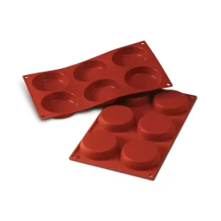 SF047 - STAMPO IN SILICONE N.6 FLAN MOULD ø80 H 18 MM