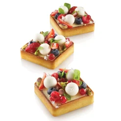 TARTE RING SQUARE 80X80 H20 MM - N.6 ANELLI